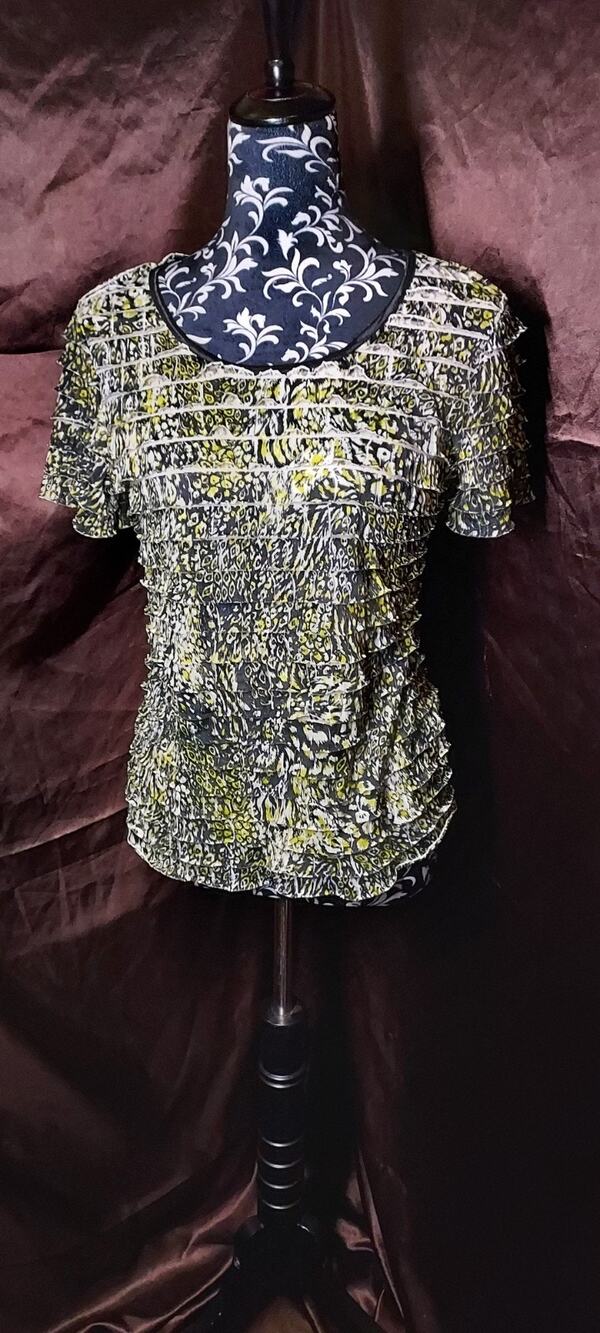 CATO Blouse Top Shirt Ruffles Multicolor Women's Medium